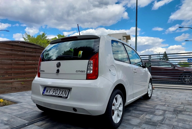 Skoda Citigo cena 15900 przebieg: 247500, rok produkcji 2013 z Warszawa małe 137